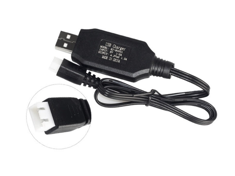 7.4V USB 3 pins Lithium Batteries Charging Cable for Car Drone or Helicopter