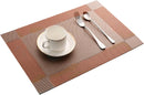 RED*4PCS PVC Kitchen Waterproof Insulation Dining Table Place Settings Mats