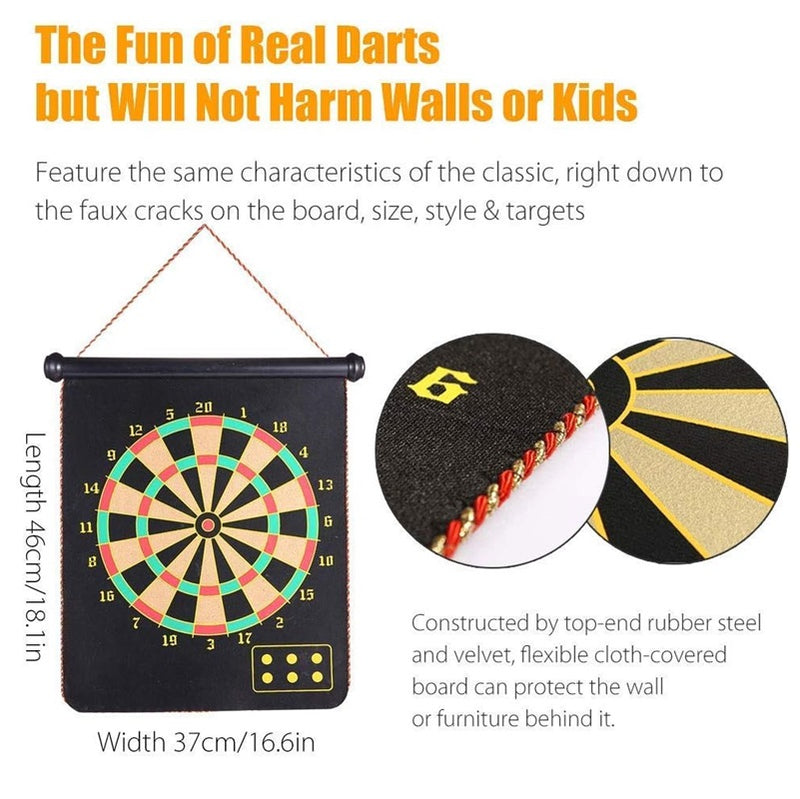 11" Portable Safety Magnetic Double-Side Dart Mat