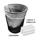 (4 Rolls/1ctn) S(250X350MM) Clear Trash Bag Rubbish, 1500pcs/roll