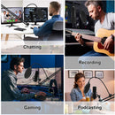 Professional PC Podcast Streaming Cardioid Condenser Microphone Kit with Boom Ar