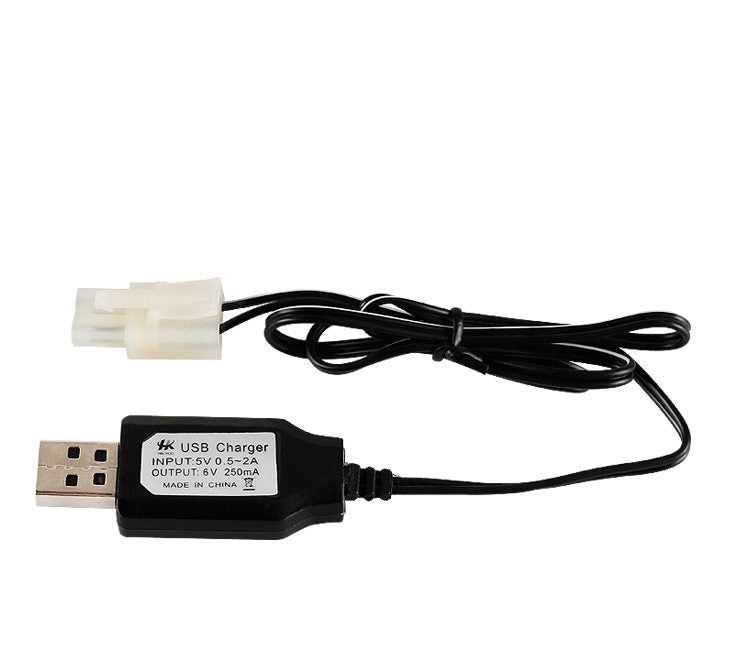 6V USB Charging Cable for Car or Boat white