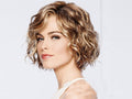 Women Short Wig with Hat Black Synthetic Hair Full Wigs High Quality
