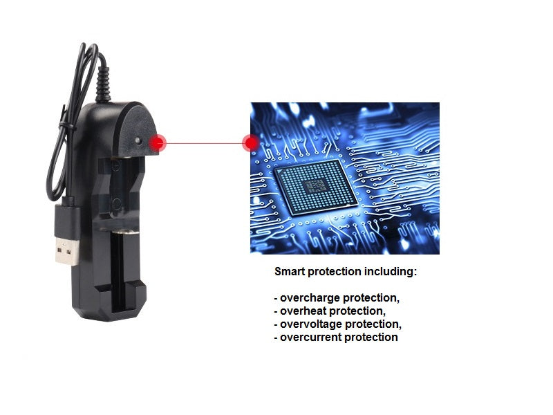 USB Charger for 18650 Rechargeable Battery