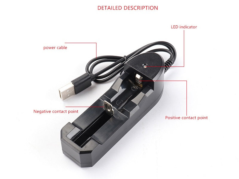 USB Charger for 18650 Rechargeable Battery