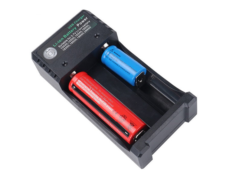 USB Charger for 18650 Rechargeable Battery 2 Slot