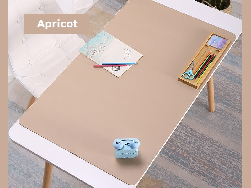Apricot- 100*50cm PU Leather Desk Mat Computer Laptop Keyboard Mouse Pad Office