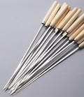 (20PCS/PACK) L 33.5cm Wooden Handle Stainless Steel BBQ Skewers