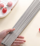 100pcs L 35cm Stainless Steel BBQ Skewers Round Roast Needle Stick Shish Kebab