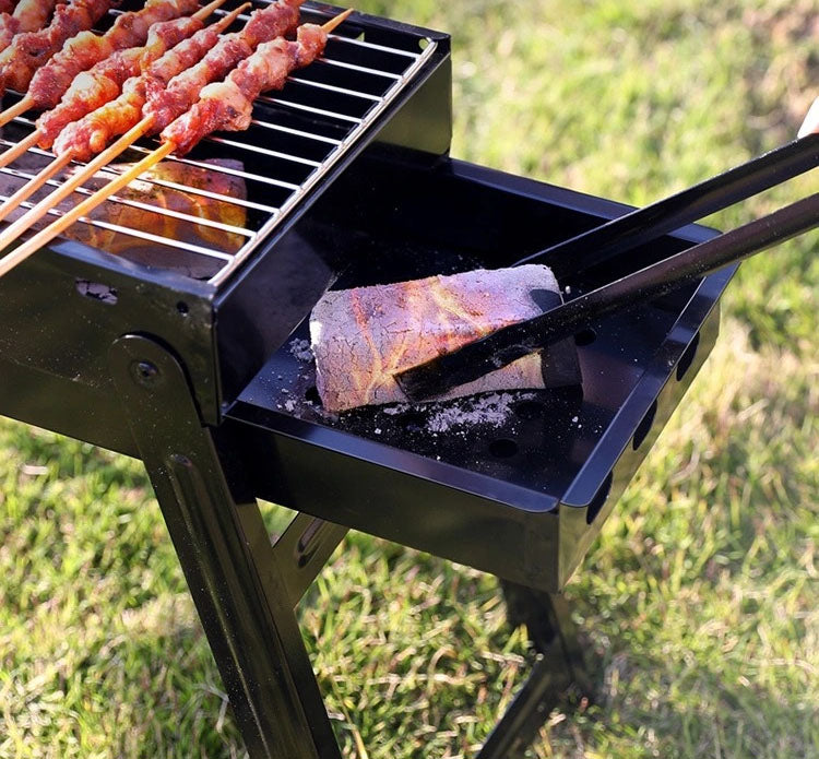 Folding Barbecue BBQ Charcoal Grill Black For Camping, Picnic, Outdoor, Travel