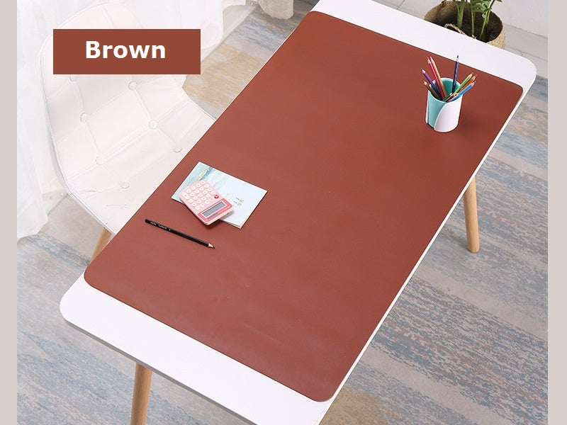 Brown- 90*45cm PU Leather Desk Mat Computer Laptop Keyboard Mouse Pad Office