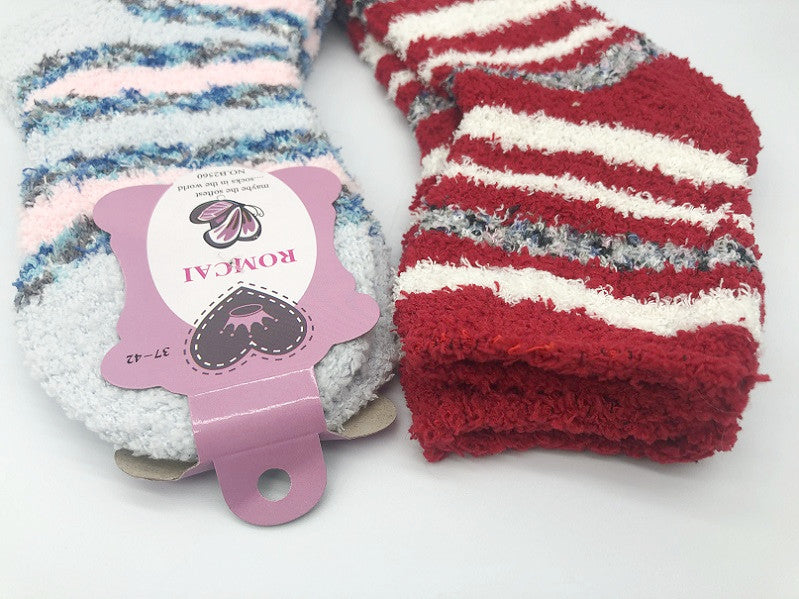 Soft & Warm Fleece Socks (12 pairs) Plush Slipper Sock Winter Fluffy Microfiber