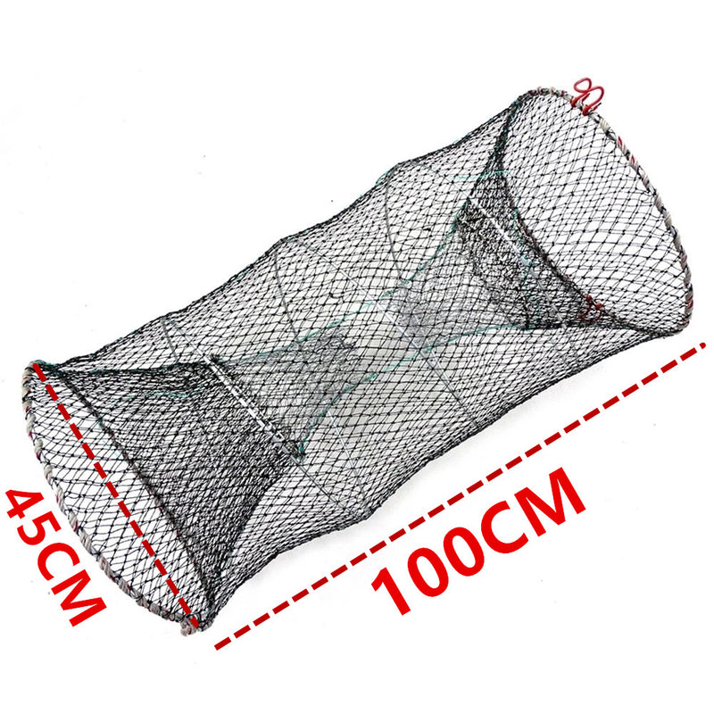 Durable Folding Crab Cage - Reusable Spring Fishing Trap Net for Easy Catching