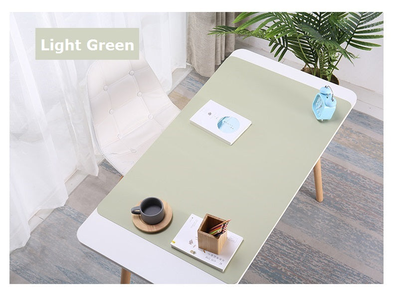 Green- 100*50cm PU Leather Desk Mat Computer Laptop Keyboard Mouse Pad Office