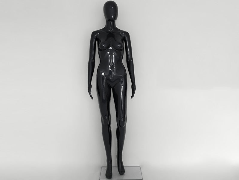 Female Full Mannequin with Head 180cm  GLOSSY BLACK