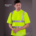 High Visibility Short Sleeve Reflective Safety T-Shirt, Men's Heavy Duty