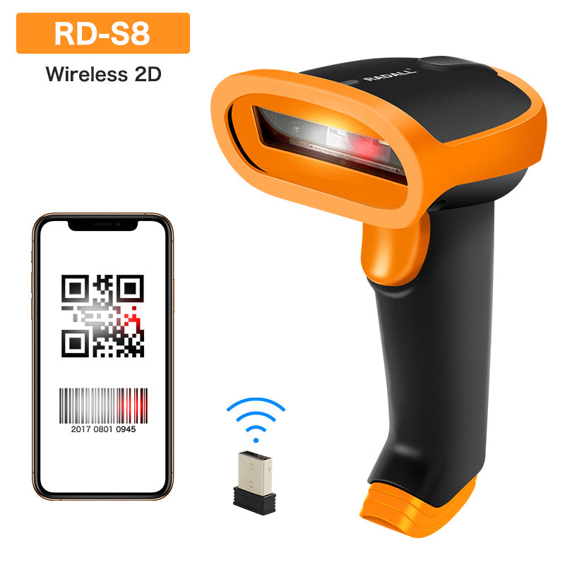 Wireless/Cordless Laser Bar code / QR code Scanner, RD-S8