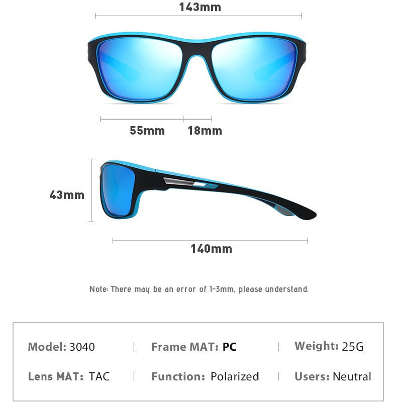 HD Polarized Lens Sunglasses Anti-Blue Ray Hydrophobic