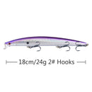 10pcs/p Large Fishing Lures 18cm Hard Bait Lures with Treble Hook Lifelike