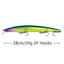 10pcs/p Large Fishing Lures 18cm Hard Bait Lures with Treble Hook Lifelike