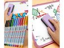 (12PCS/PACK) Whiteboard Marker Pen - Fine tip , Colourful