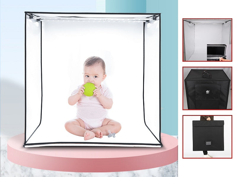 80cm PVC Foldable Photography STUDIO LED Light Tent Large