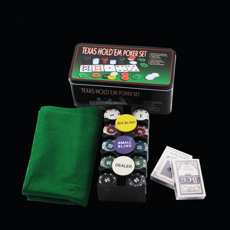 TEXAS HOLD’EM POKER SET – TINNED – 200 PIECES