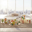 78 Pcs Wooden Railway Track Toy Early Educational Manual Control Car Set Gift