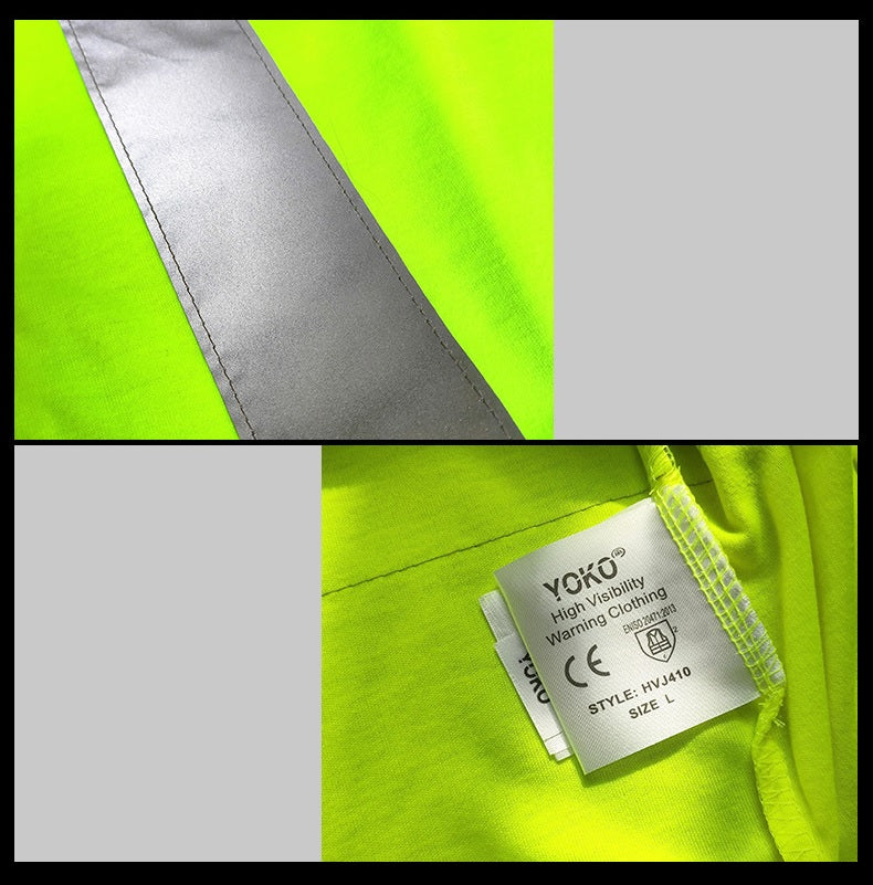 High Visibility Short Sleeve Reflective Safety T-Shirt, Men's Heavy Duty