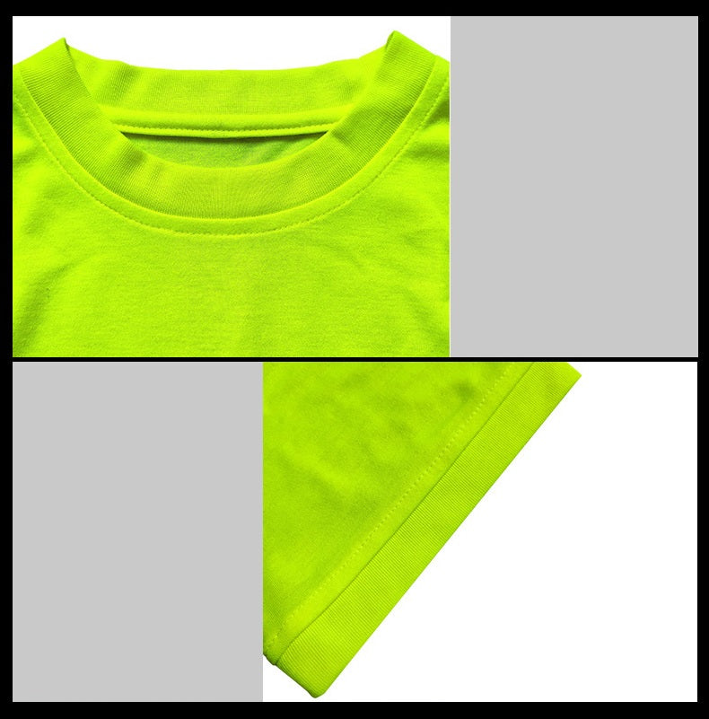 High Visibility Short Sleeve Reflective Safety T-Shirt, Men's Heavy Duty