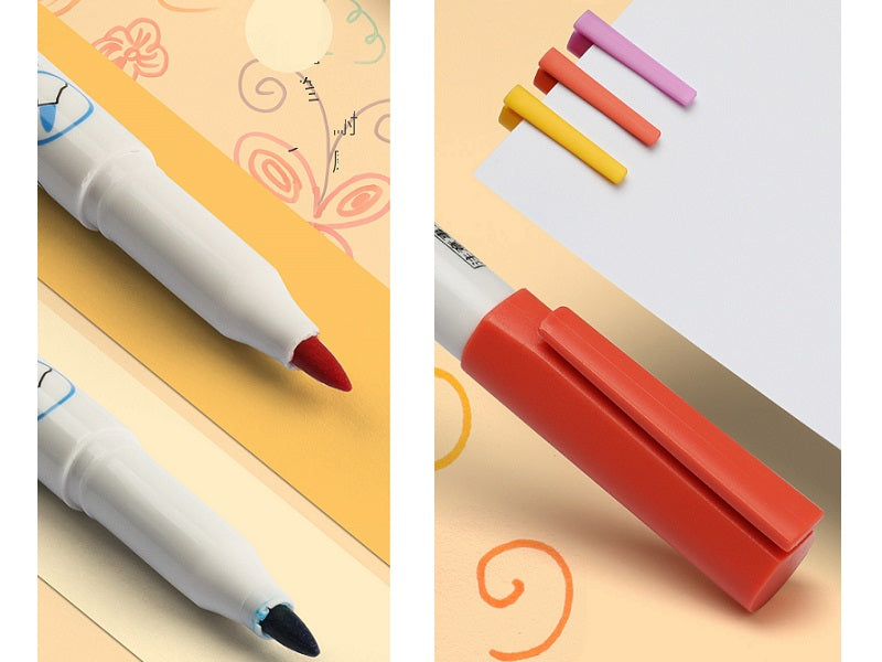 (12PCS/PACK) Whiteboard Marker Pen - Fine tip , Colourful