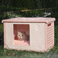 Dog Kennel Cat Outdoor Indoor Pet Plastic Garden House Weatherproof