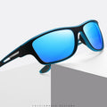 Dealonlinenz HD polarized lens sunglasses with anti-blue ray coating and hydrophobic finish, showcasing sleek black frames and tinted lenses