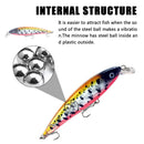 6 Pack Fishing Lures Hard Baits, 3D Eyes Minnow Fishing Lures 16cm 42g