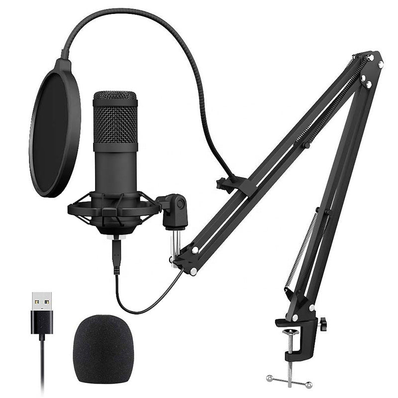 Professional PC Podcast Streaming Cardioid Condenser Microphone Kit with Boom Ar