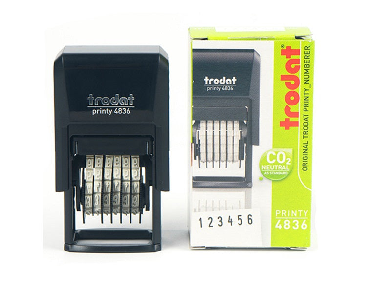 Self-Inking 6-Digit Number Stamp, PRINTY 4836