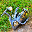 DR7000 Metal Spinning Fishing Reel Left/Right Retrieve 5.2:1 12 Ball Bearings