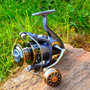 DR7000 Metal Spinning Fishing Reel Left/Right Retrieve 5.2:1 12 Ball Bearings