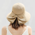 BLACK Women Lady Sun Straw Hat Wide Brim Floppy Derby Summer Beach Cap