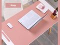 Pink- 100*50cm PU Leather Desk Mat Computer Laptop Keyboard Mouse Pad Office