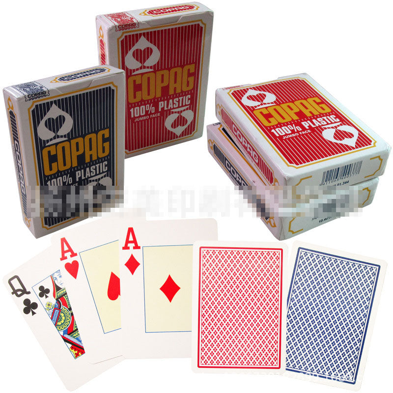 2 Packs * TEXAS HOLD'EM POKER Quality Waterproof Plastic Playing Cards