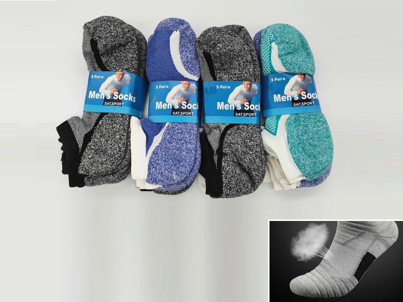 High Performance Sport Socks (12 Pairs) Size 6-10, Random Colour
