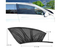 4pcs/set Car Front & Rear Side Window Sun Shade Cover Visor Mesh Shield Sunshade