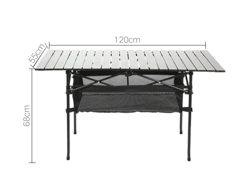 Portable Folding Table Tea Picnic Camping Barbecue Square Table 120X55X68