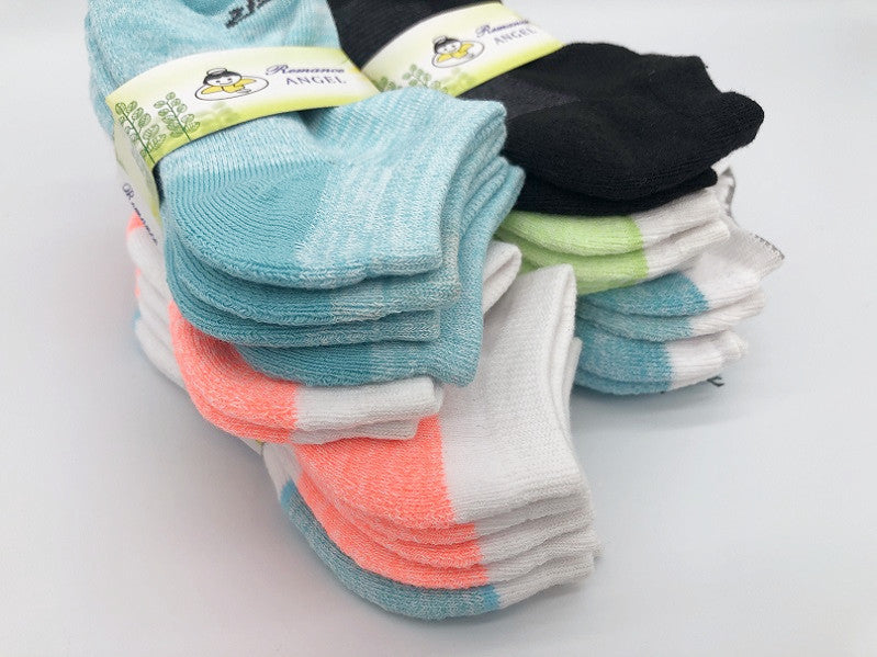 (36 Pairs) 4-6 Years Kids' Ankle Socks Cushion Socks