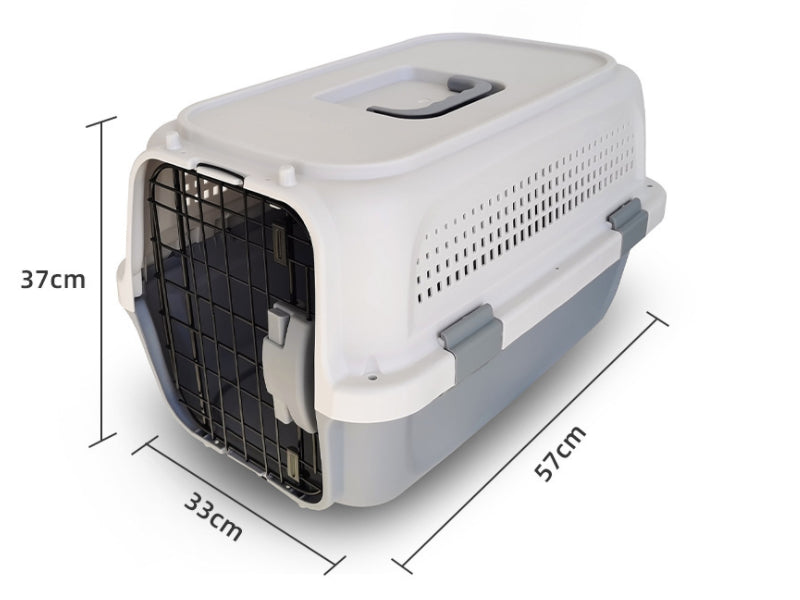 57CM GREY  - Dog/Cat Airline Travel Cage/Carrier
