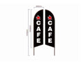 'CAFE-BLACK' 3.4m Double Sided Sign Commercial Feather Banner Flag