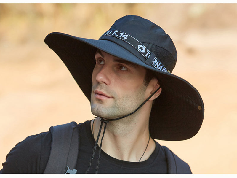92050-BLACK Sun HatS Wide Brim Bucket Outdoor Fishing Hiking Cap UV Protection