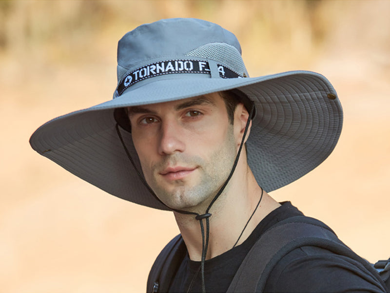 92050-GREY Sun HatS Wide Brim Bucket Outdoor Fishing Hiking Cap UV Protection