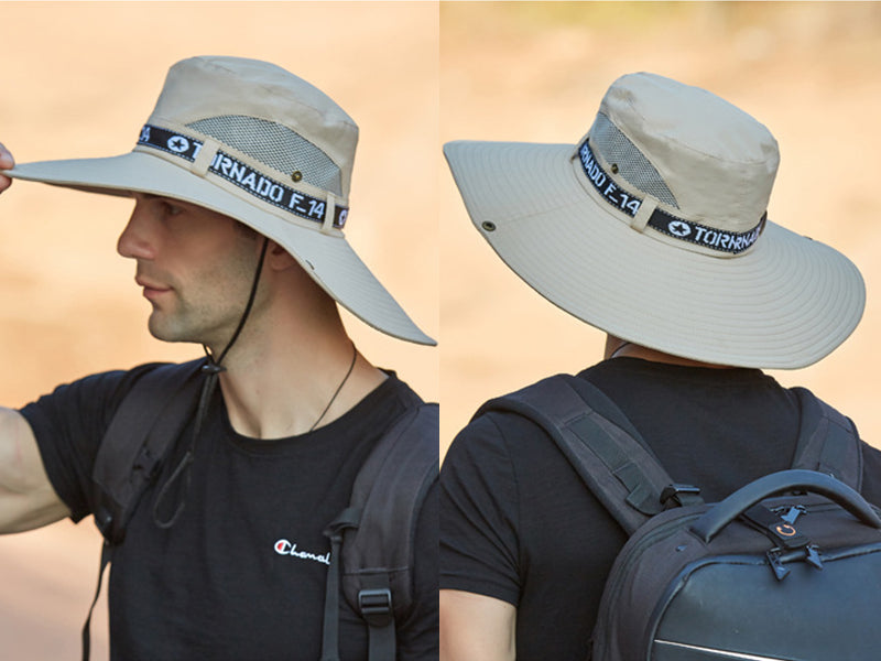 92050-BEIGE Sun HatS Wide Brim Bucket Outdoor Fishing Hiking Cap UV Protection